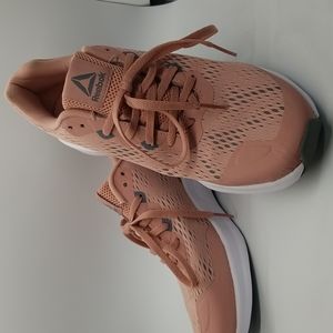 Reebok tennis shoes, pink, size 7.5